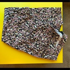 Pink leopard skinny pants